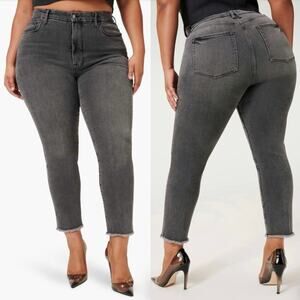 Good American Good Classic Raw Hem Slim Jeans size 14/32